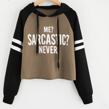 Load image into Gallery viewer, Drawstring Colorblock Letter Varsity Striped Raglan Sweatshirt 2019