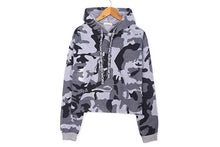 Load image into Gallery viewer, Women Camouflage Printed Cropped Sweatshirts 2019