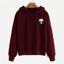 Load image into Gallery viewer, Shoulder Alien Print Hoodie Long Sleeve Pullovers 2019